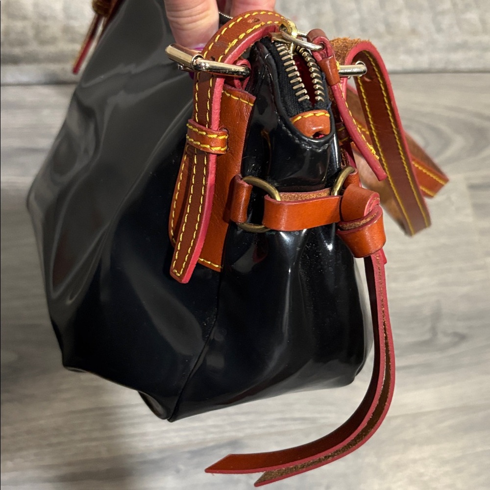 Dooney & Bourke Patent Leather Bag with Leather Accents - Picture 7 of 14